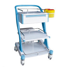 New Style Luxury ABS Plastic Medical Instrument Treatment Trolley